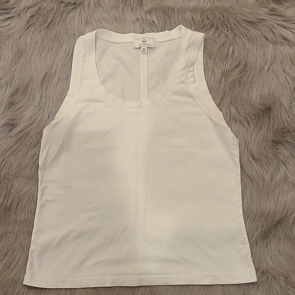 Adriano Goldschmied womens lexi white tank top size xs